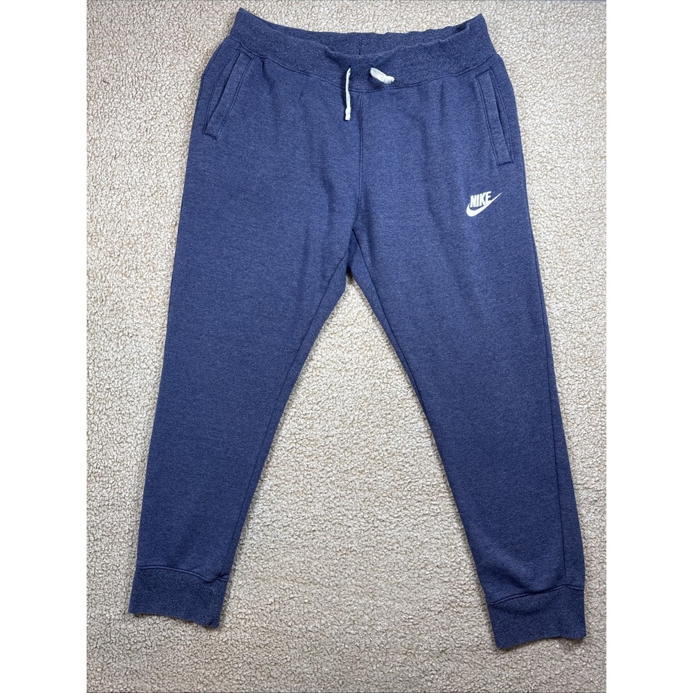 Nike Sportswear Heritage Fleece Joggers Men's XL Blue Zipper Pocket 928441-478